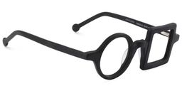 Paola Asymmetric Black Glasses2