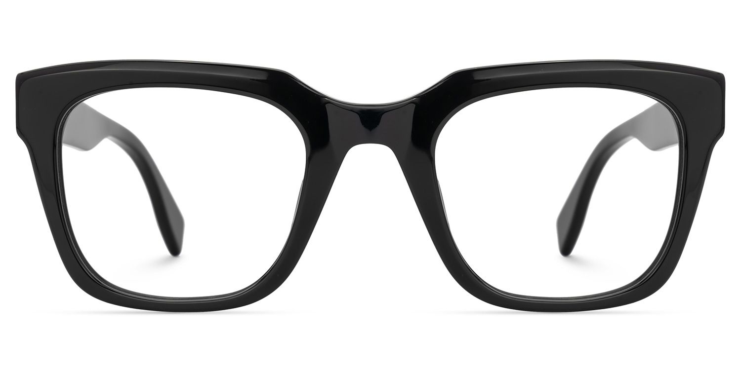 Schealer Square Dark Bold Black Full Frame Glasses0