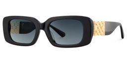 Jonas Rectangle Black Sunglasses2