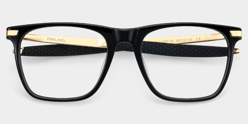 ZEELOOL Stable Rectangle Black Glasses