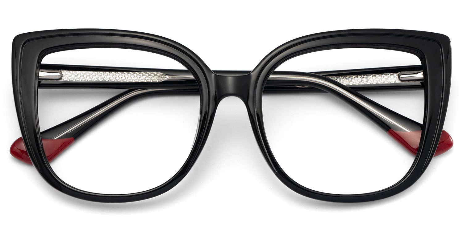 Fenn Cateye Black Glasses1