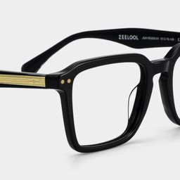 Vickerie Black Rectangle Glasses5