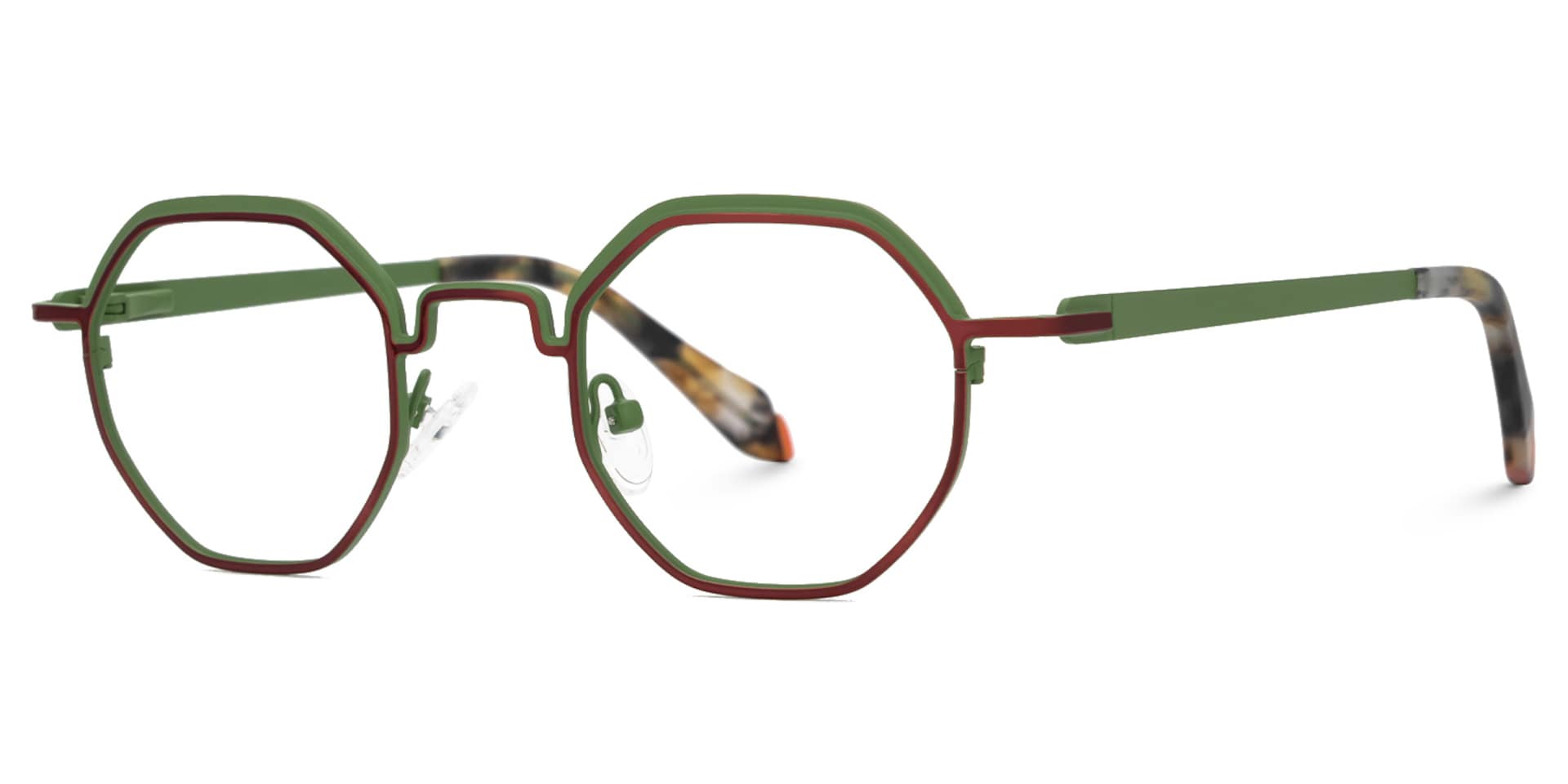 Jovette Green Eyeglasses with Geometric Shape | Zeelool Optical1