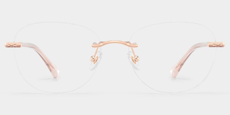 Jennifer Round Pink Gold Glasses