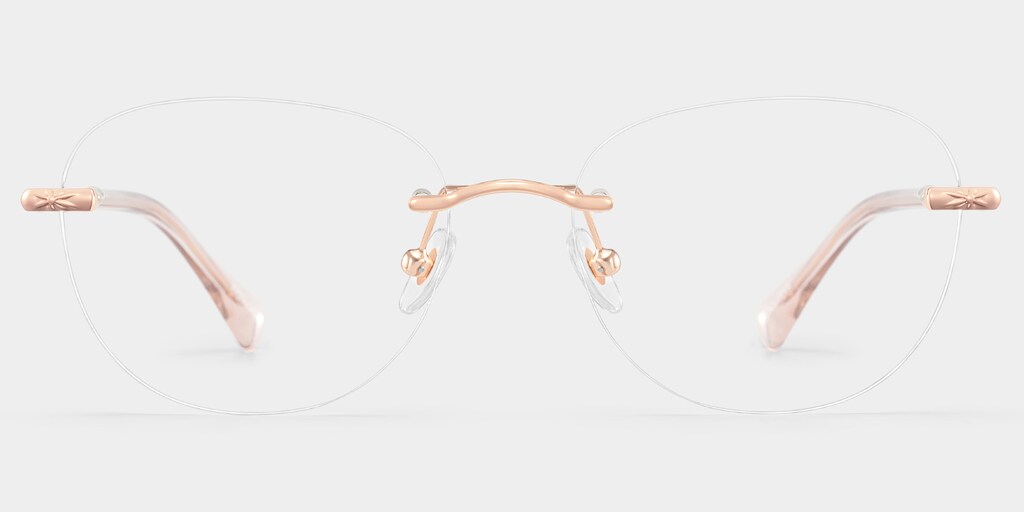 Jennifer Round Pink Gold Glasses