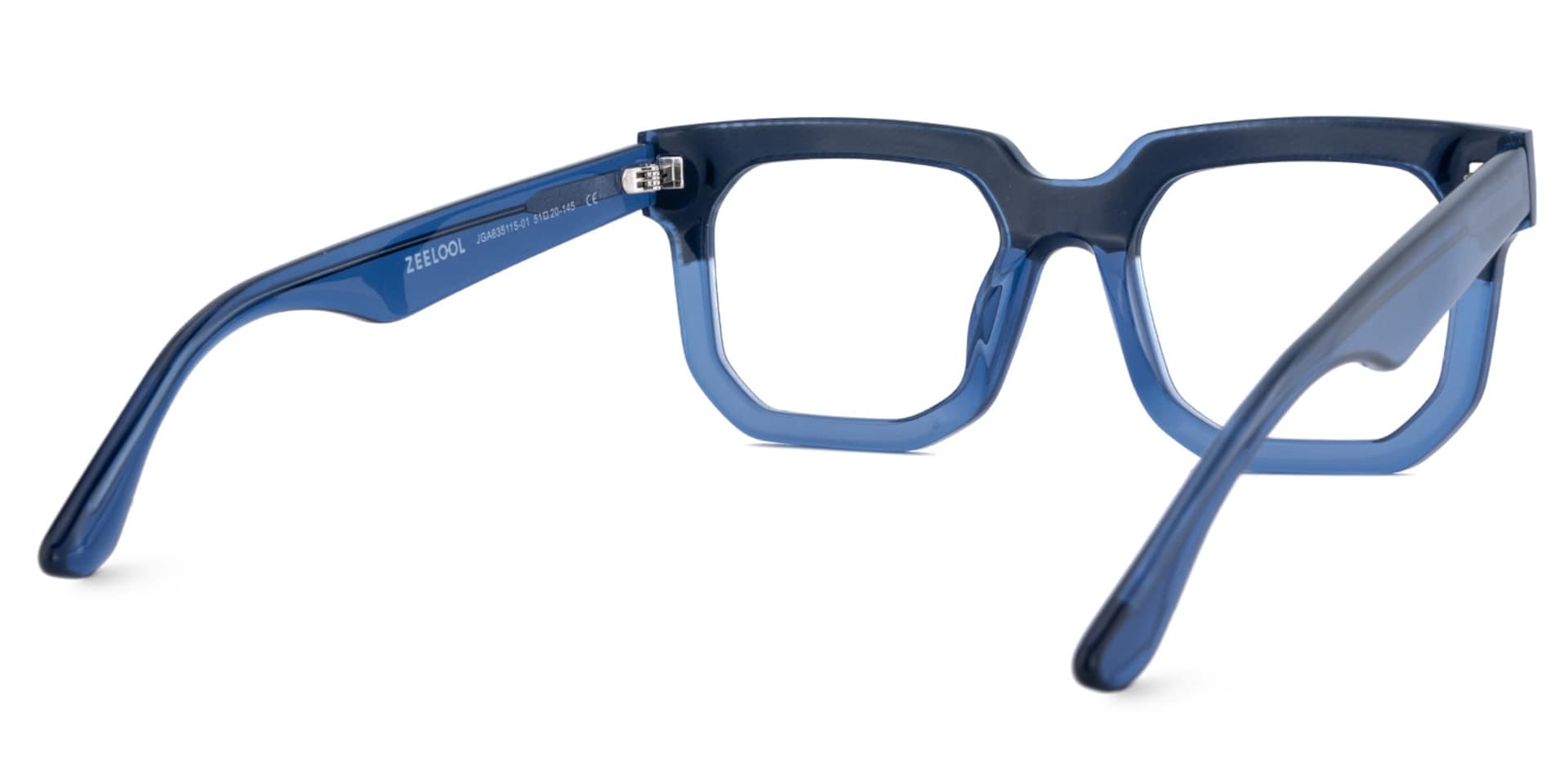 Men's Blue Glasses With Light Blue Denim Decorated3