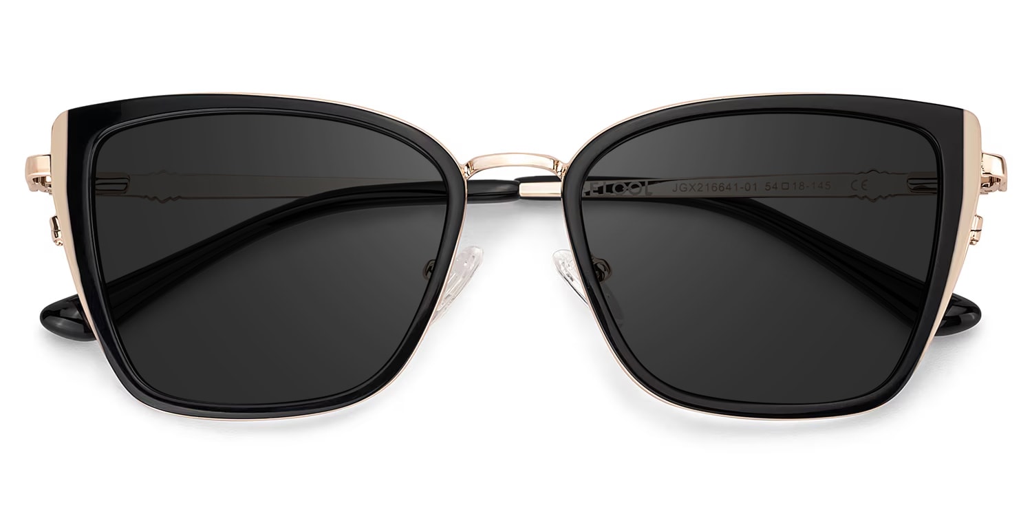 Juniper Rectangle Black Sunglasses