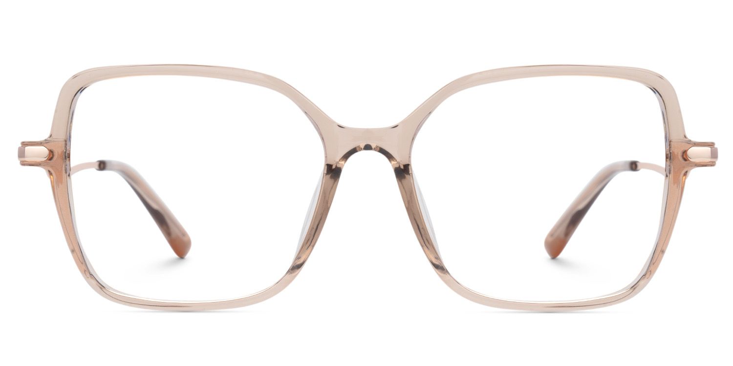 Rendon Beige Square Prescription Glasses | Zeelool0