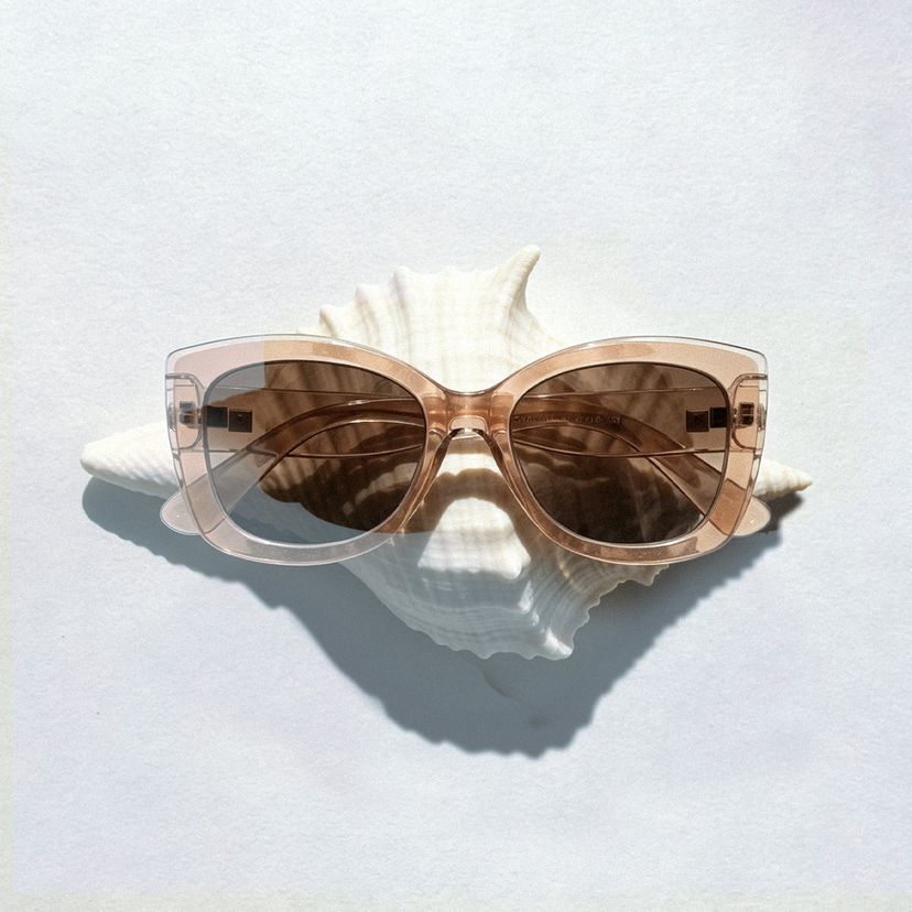 Rosie Clear Brown Butterfly Sunglasses