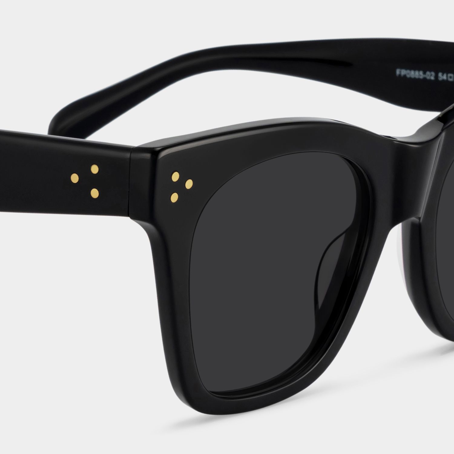 Gordon Black Rectangle Polarized Sunglasses for Driving | ZEELOOL