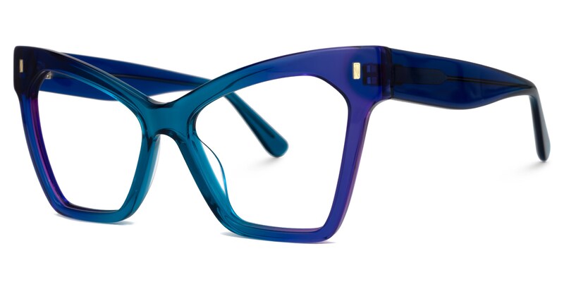 Senica Cateye Blue Glasses1