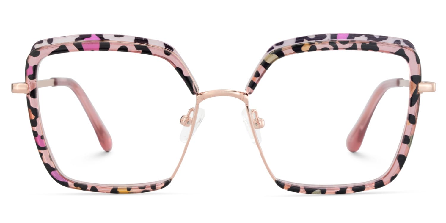 Cordaro Square Pink-Leopard Glasses