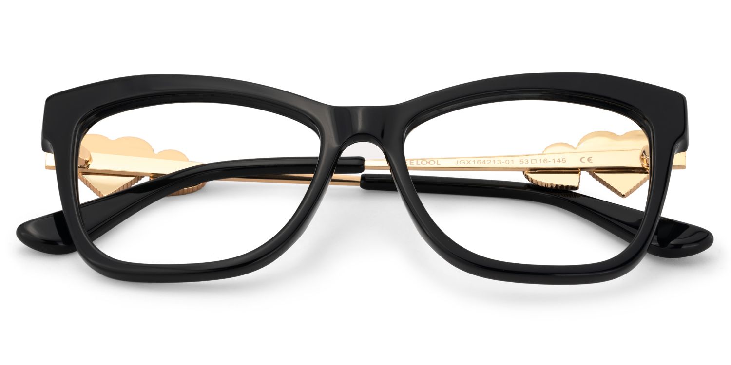 Large Black Prescription Glasses In Butterfly Shape2