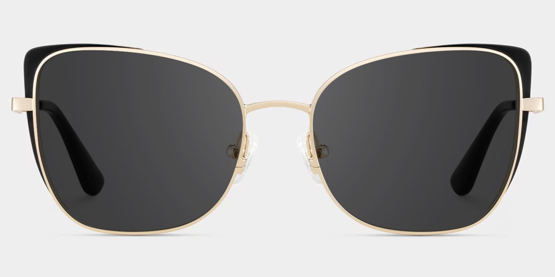 Tessa Black Gold Frame Glasses with Cat eye Frame Online | ZEELOOL0