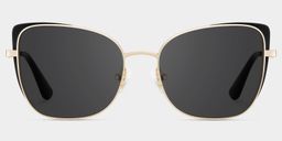 Tessa Cat-Eye Black Gold Glasses0