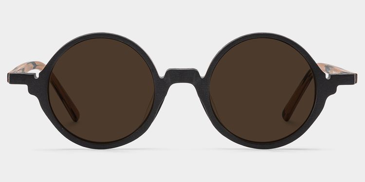 Otto Round Black Sunglasses