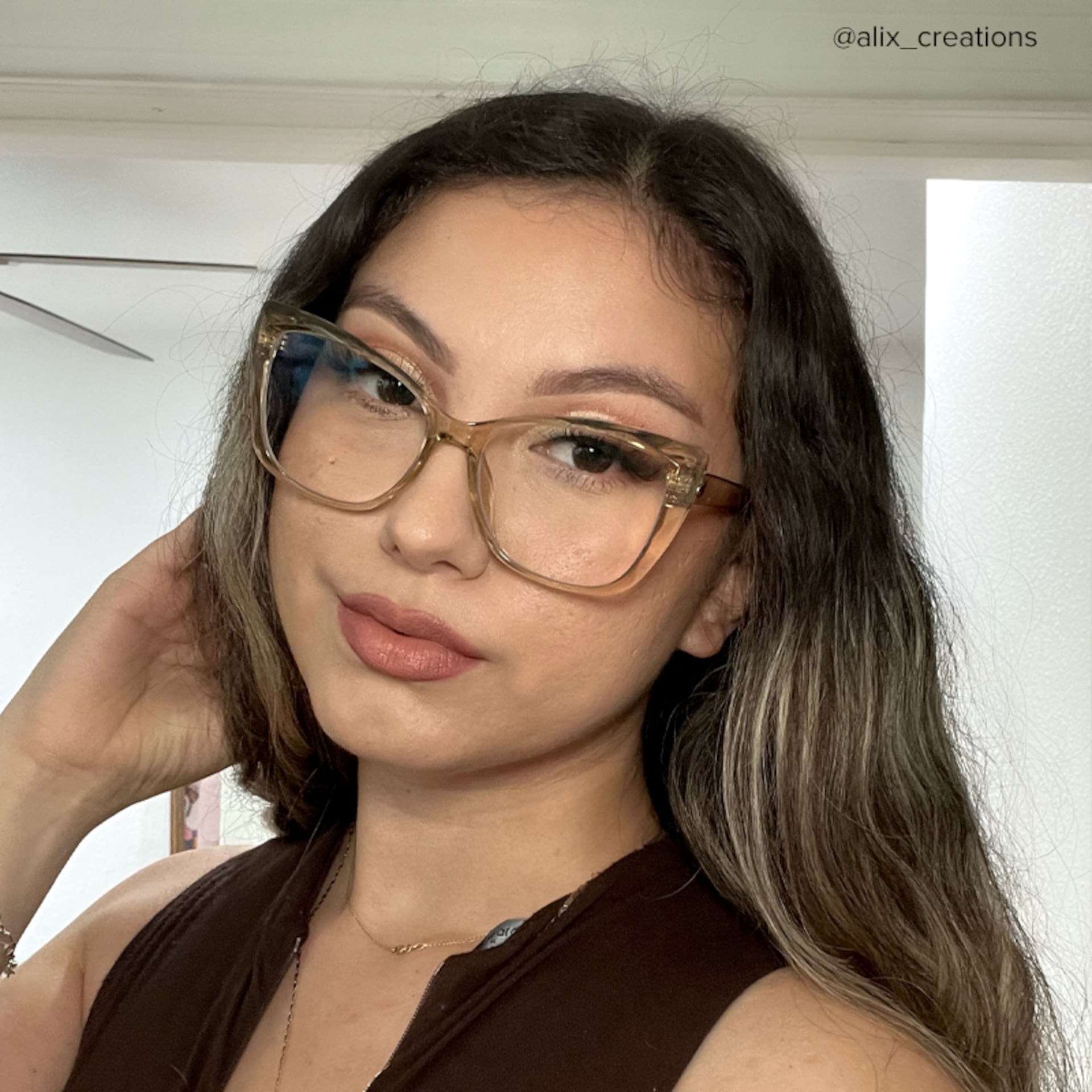 Farris Cat eye Champagne Eyeglasses and Glasses Frames5