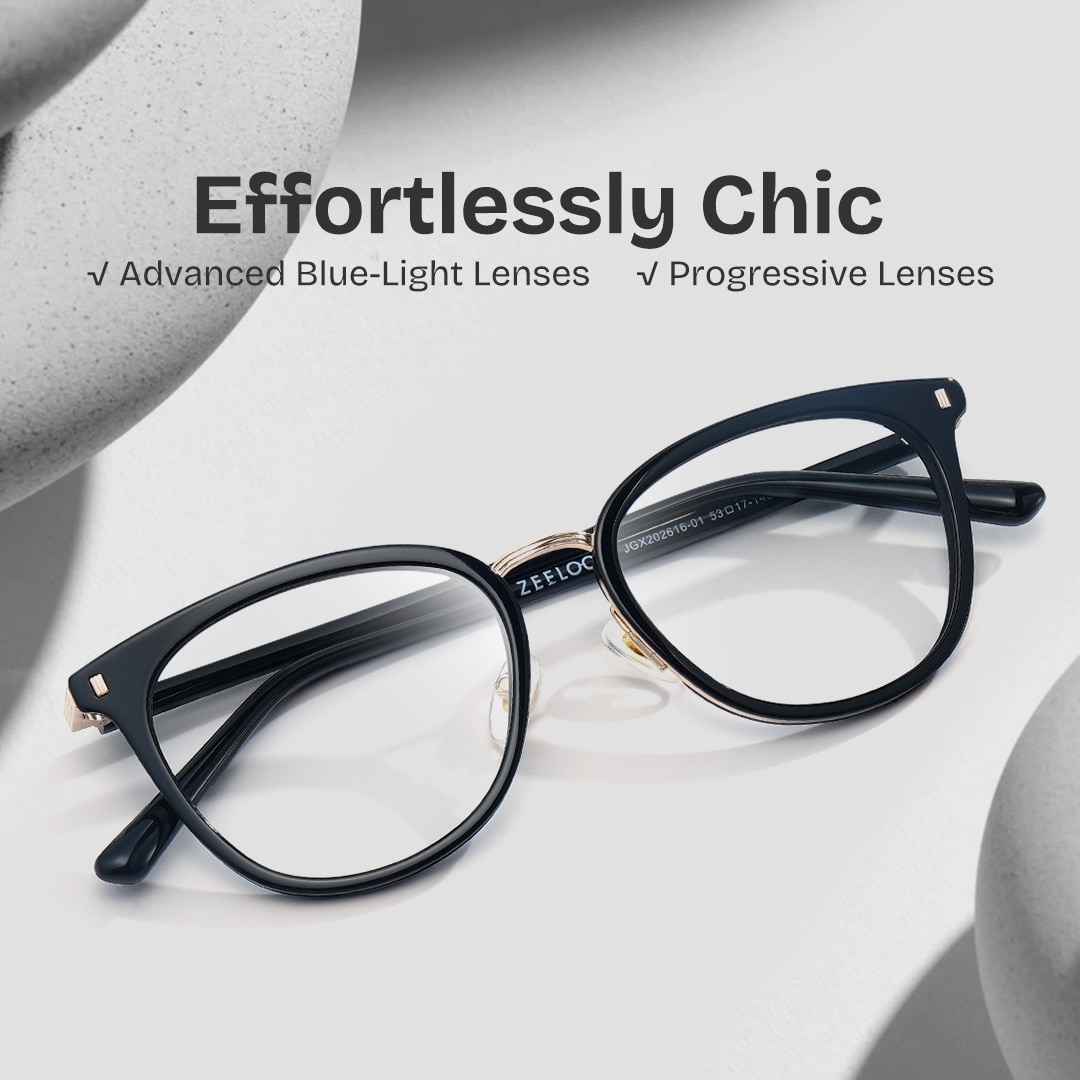 Caden Round Black Glasses2