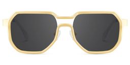 Hype Geometric Gold Glasses0