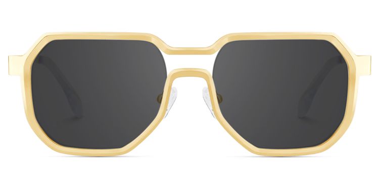 Hype Geometric Gold Glasses