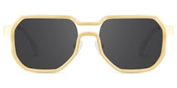 Hype Geometric Gold Glasses0