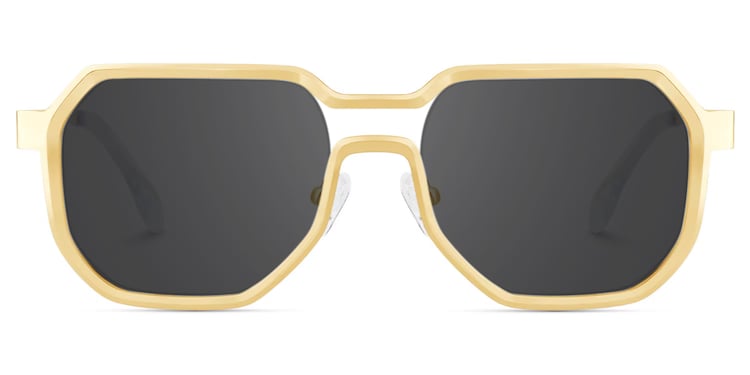Hype Geometric Gold Glasses