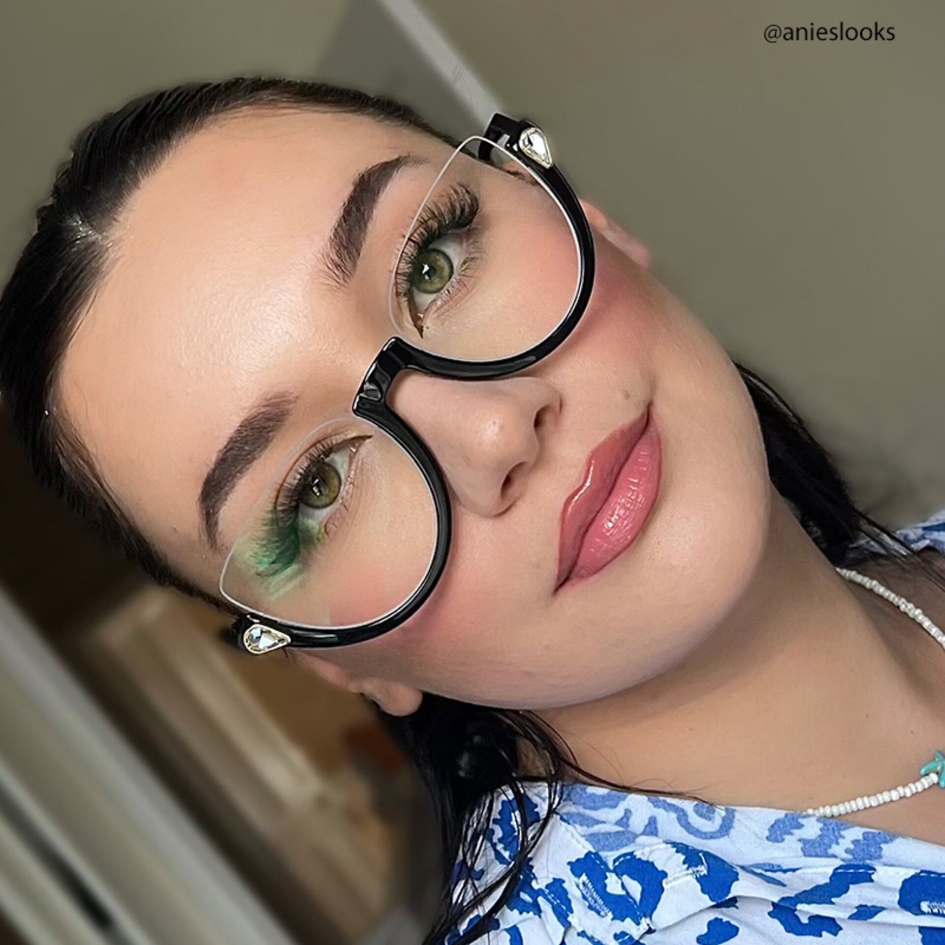 Cat Eye Crystal Glasses4