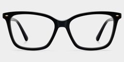 Theo Rectangle Black Glasses1