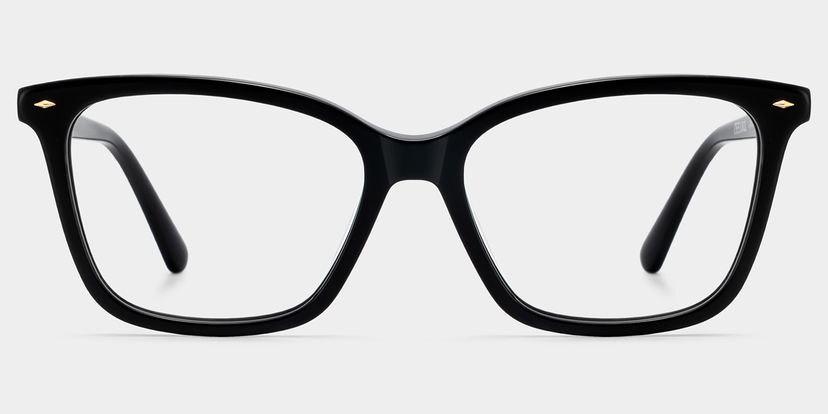 Theo Rectangle Black Glasses