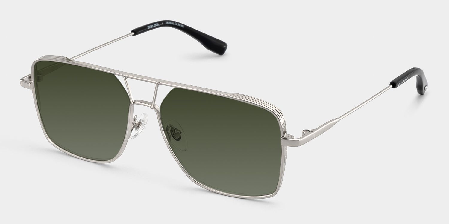 Debbie Silver Metal Aviator Sunglasses | ZEELOOL x Prabal Gurung3