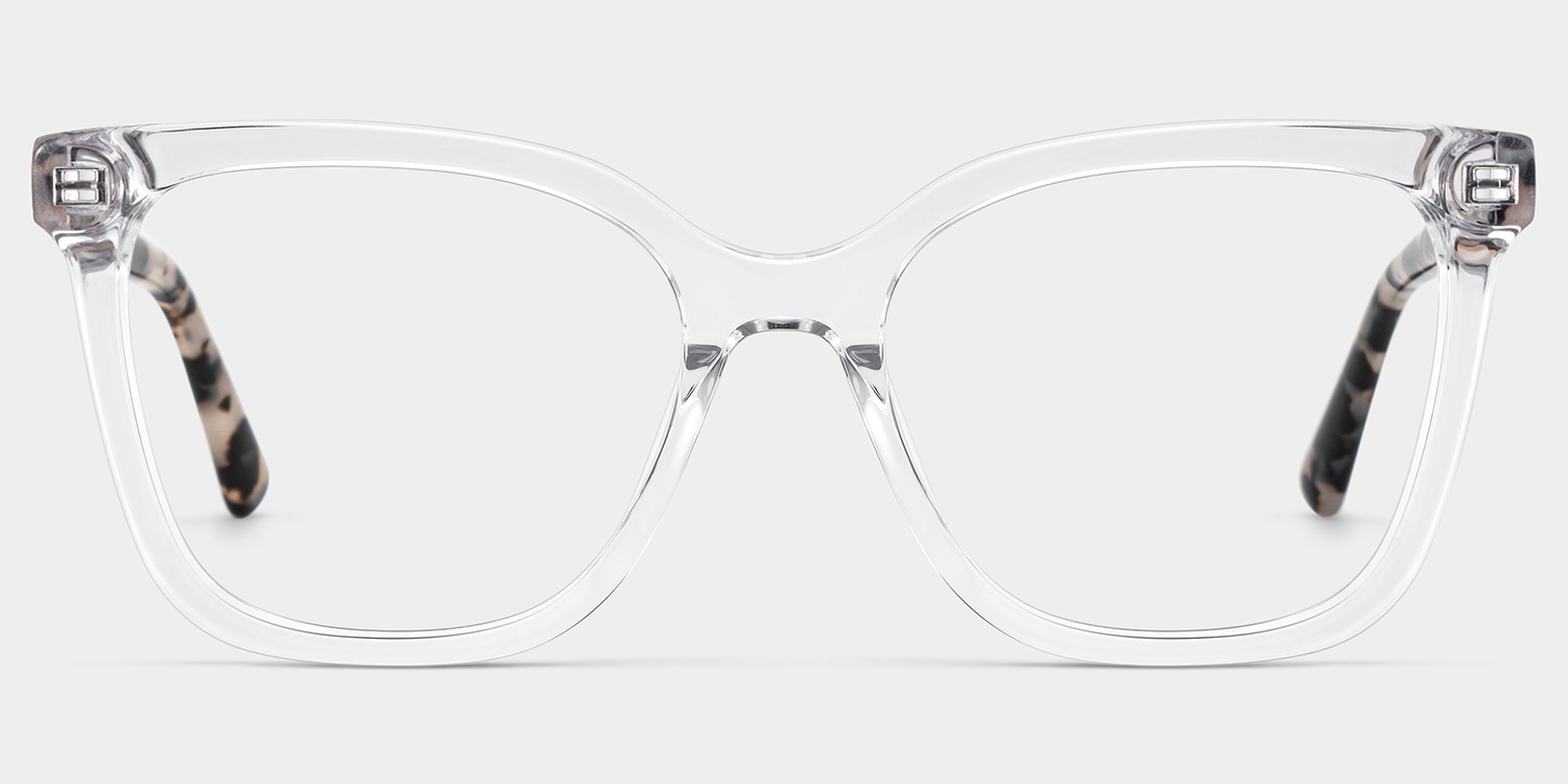セージ a.sama 38 Sage Crystal Frame Glasses with Rectangle Frame Online | ZEELOOL