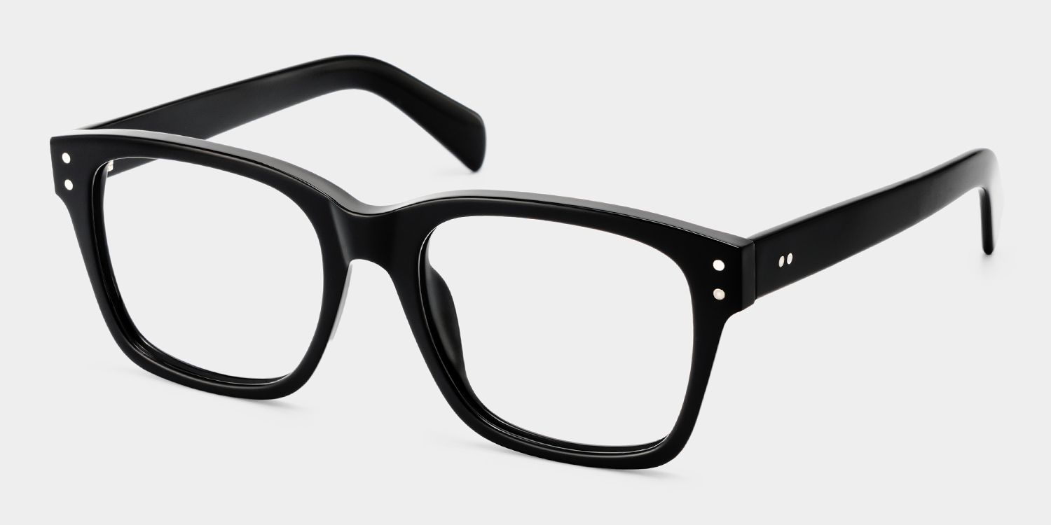 Fussell Square Black Full-Frame Glasses | Zeelool