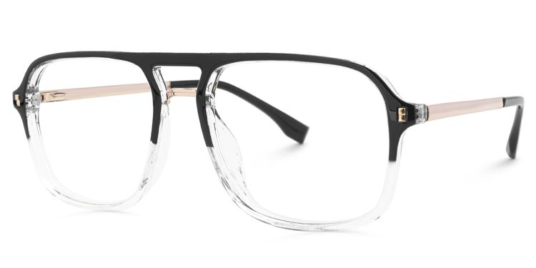 Kilworth Aviator Black-Clear Glasses