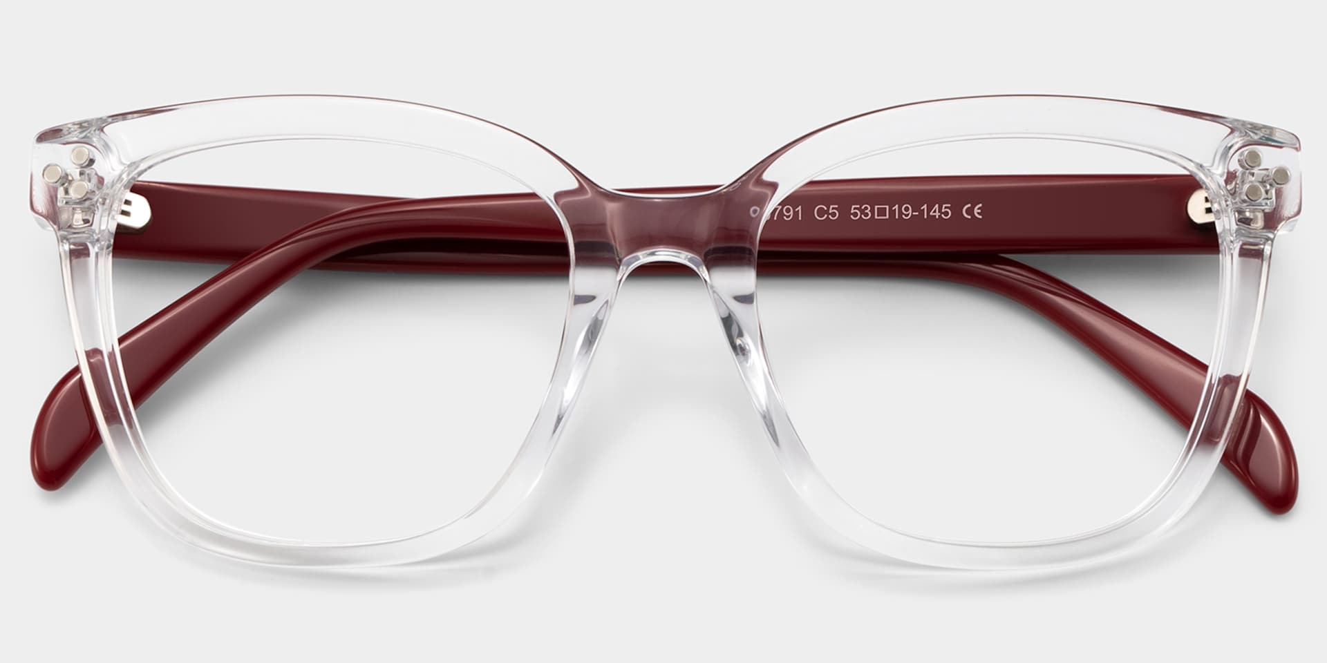 Scarlett Crystal Red Frame Glasses with Square Frame Online | ZEELOOL2