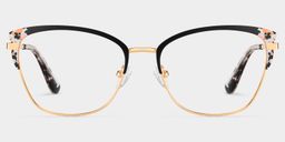 Mariana Rectangle Black Glasses1