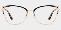 Mariana Rectangle Black Glasses0