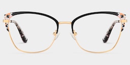 Mariana Rectangle Black Glasses1