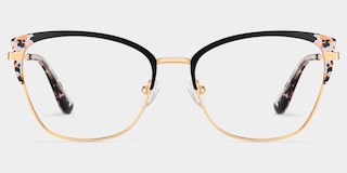 Mariana Rectangle Black Glasses1