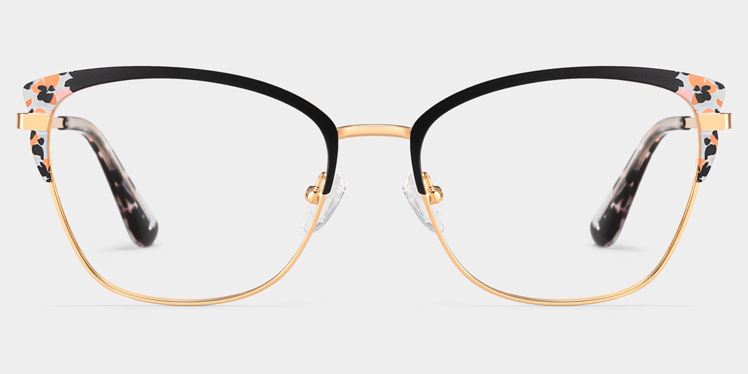 Mariana Rectangle Black Glasses