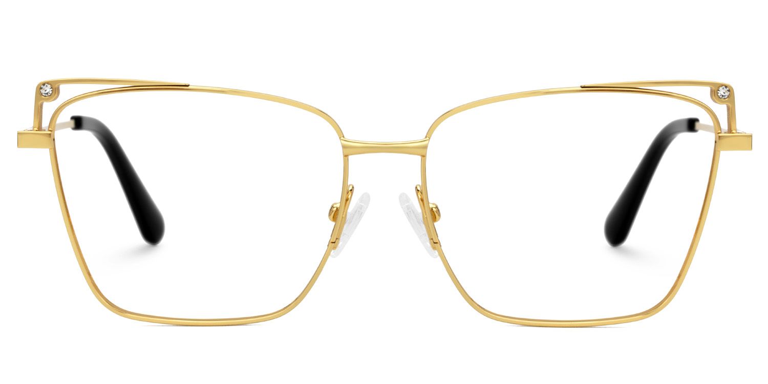 Rectangle Blue Light Blocking Glasses Metal Frame | Zeelool0