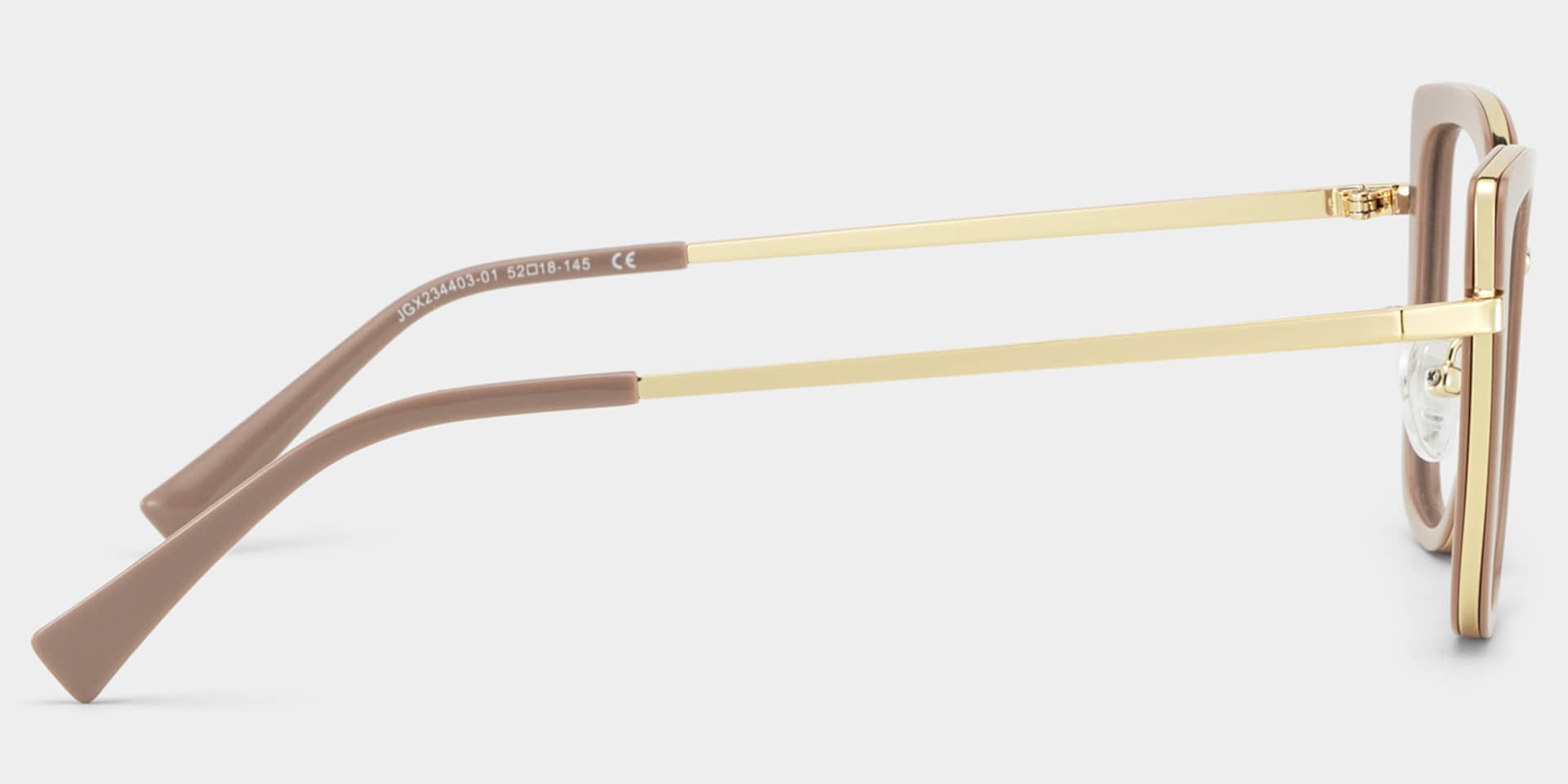 Leila Champagne Frame Glasses with Butterfly Frame Online | ZEELOOL6