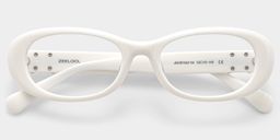 Catherine White Oval Glasses2