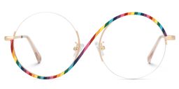 Flozif Geometric Colorful Glasses0