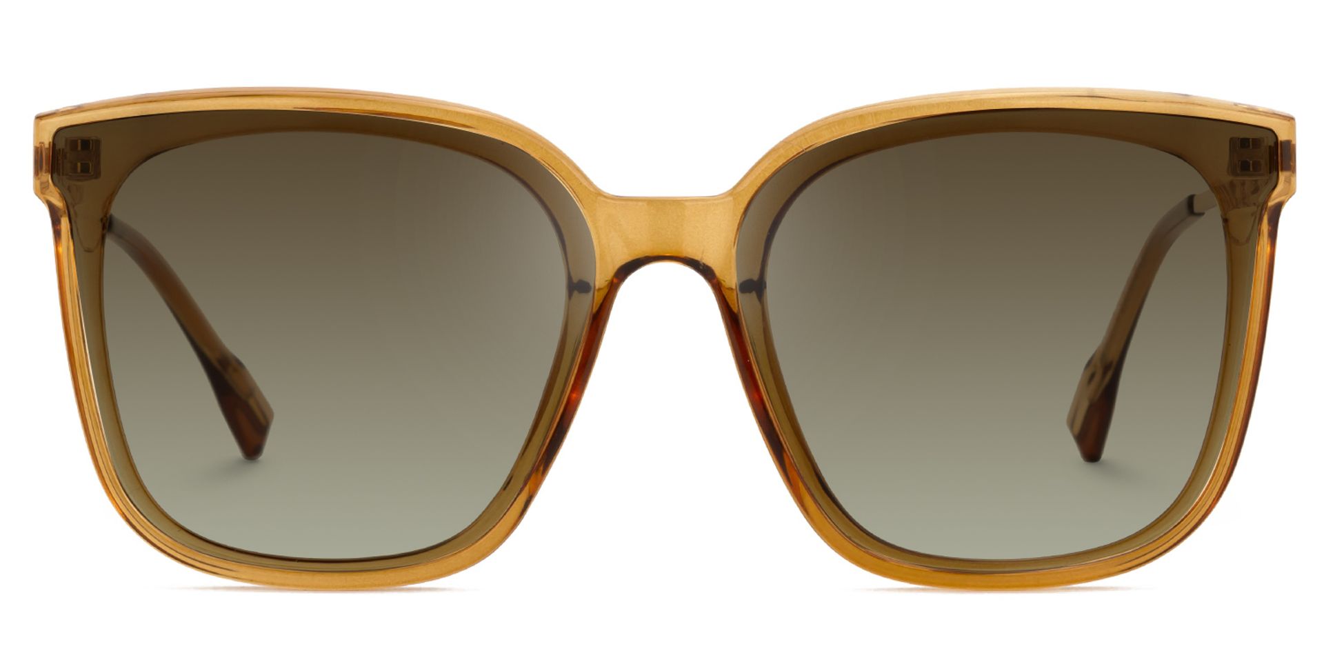 Tammie - Square Brown Frame Sunglasses0