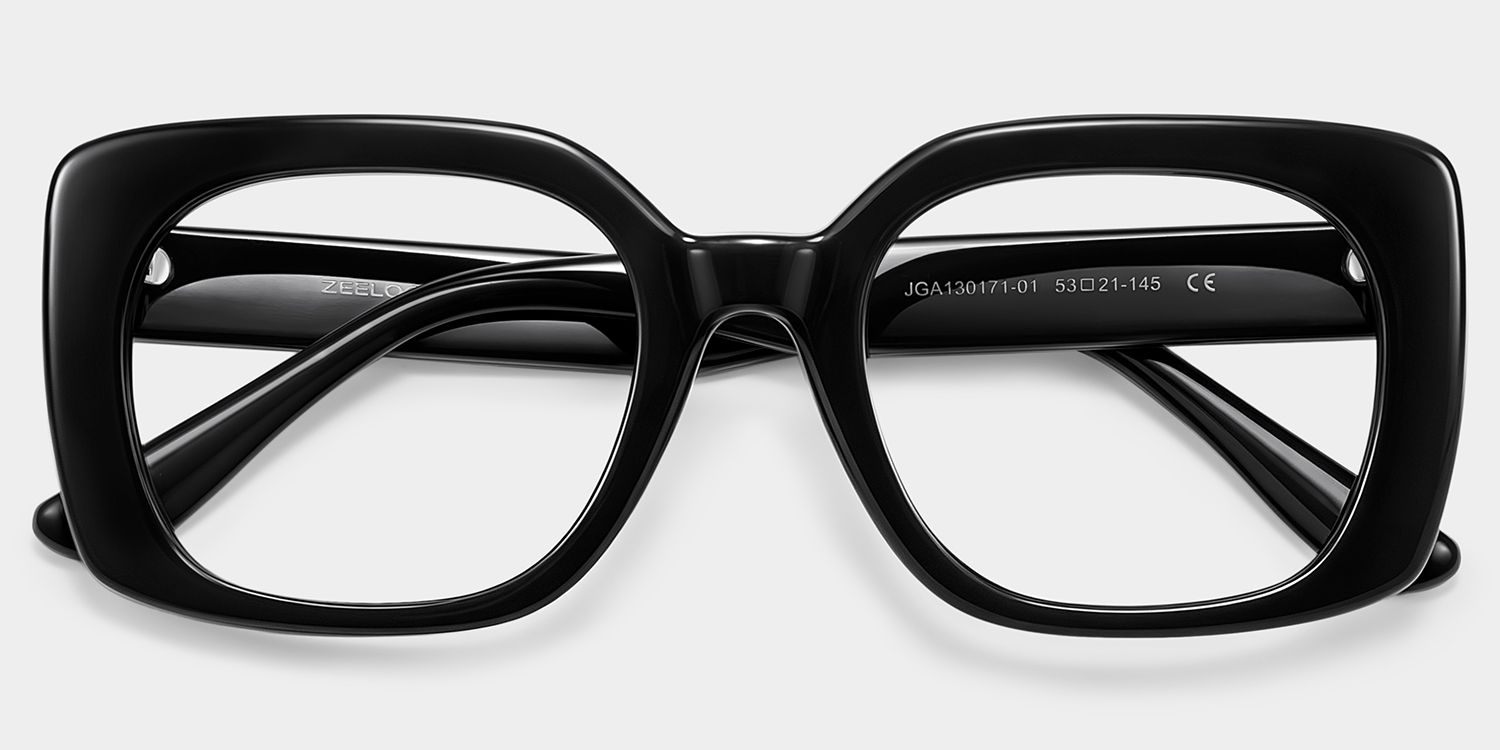 Natalie Black Square Glasses | ZEELOOL2