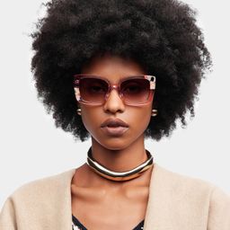 Palma Pink Square Sunglasses0