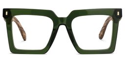 Pierre Square Green Glasses0