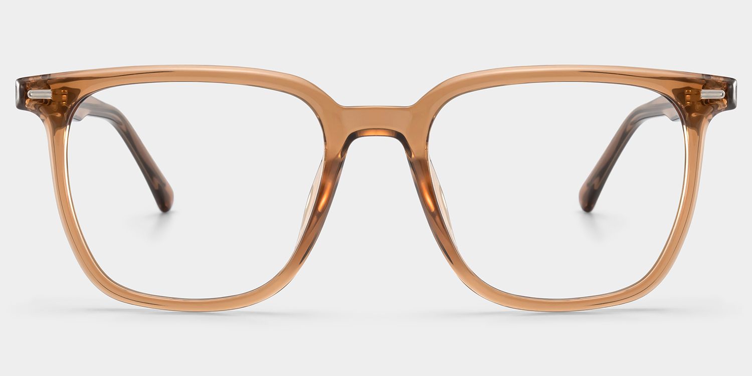 Eliza Light Brown Square Glasses Frames for Women | ZEELOOL