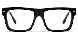 Trent Rectangle Black Glasses1