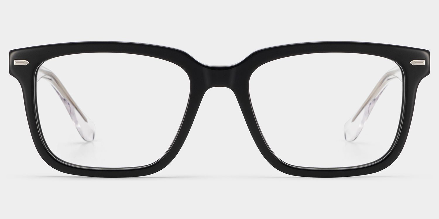George Black Rectangle Eyeglass Frames for Men | ZEELOOL1